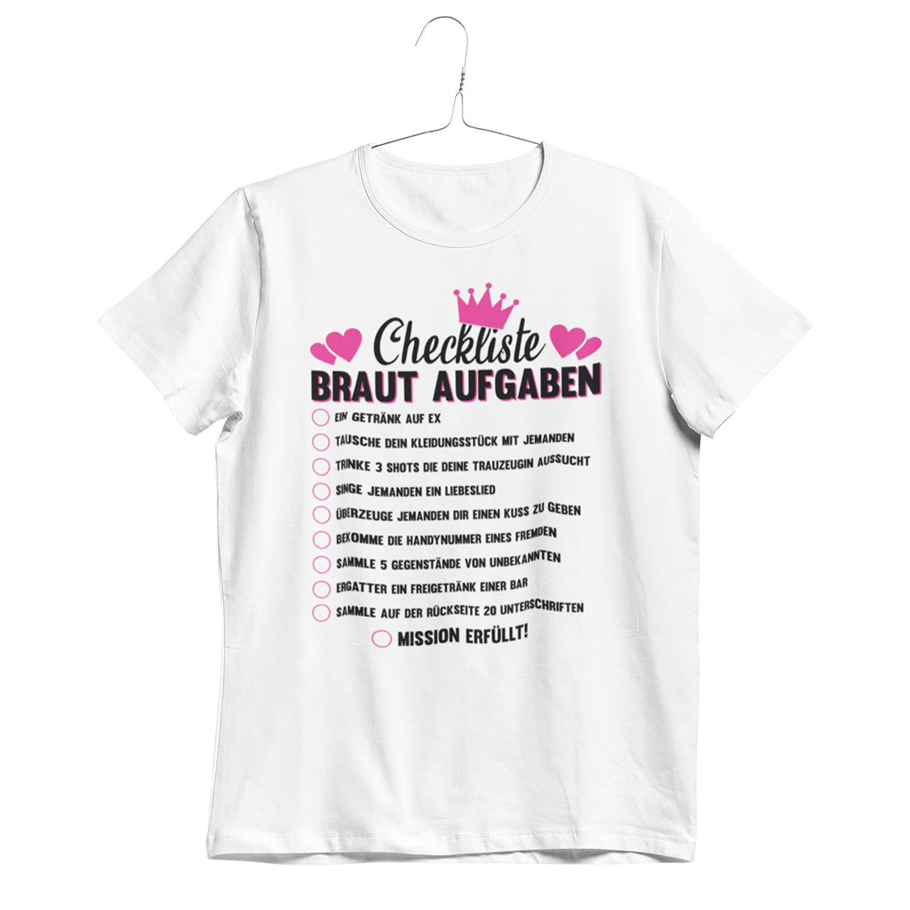 153.1 BRAUT CHECKLISTE Bekleidung, T-shirt