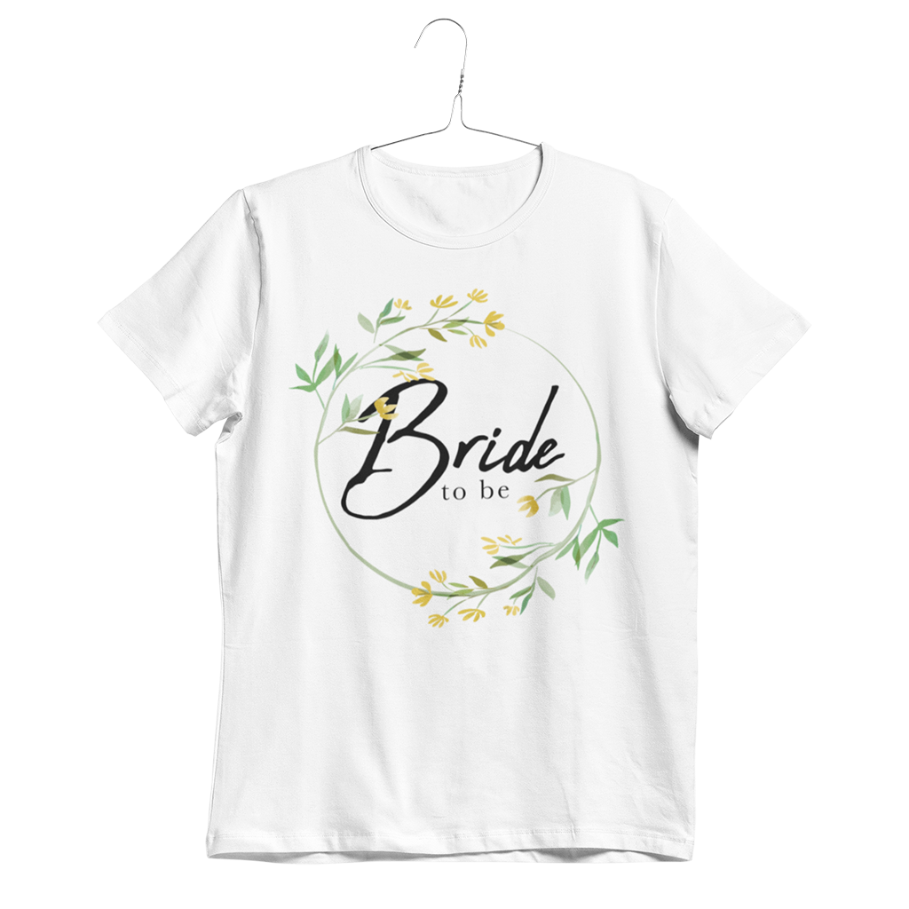 161.1 BRIDE TO BE BLUMEN KREIS Bekleidung, T-shirt, Hemd