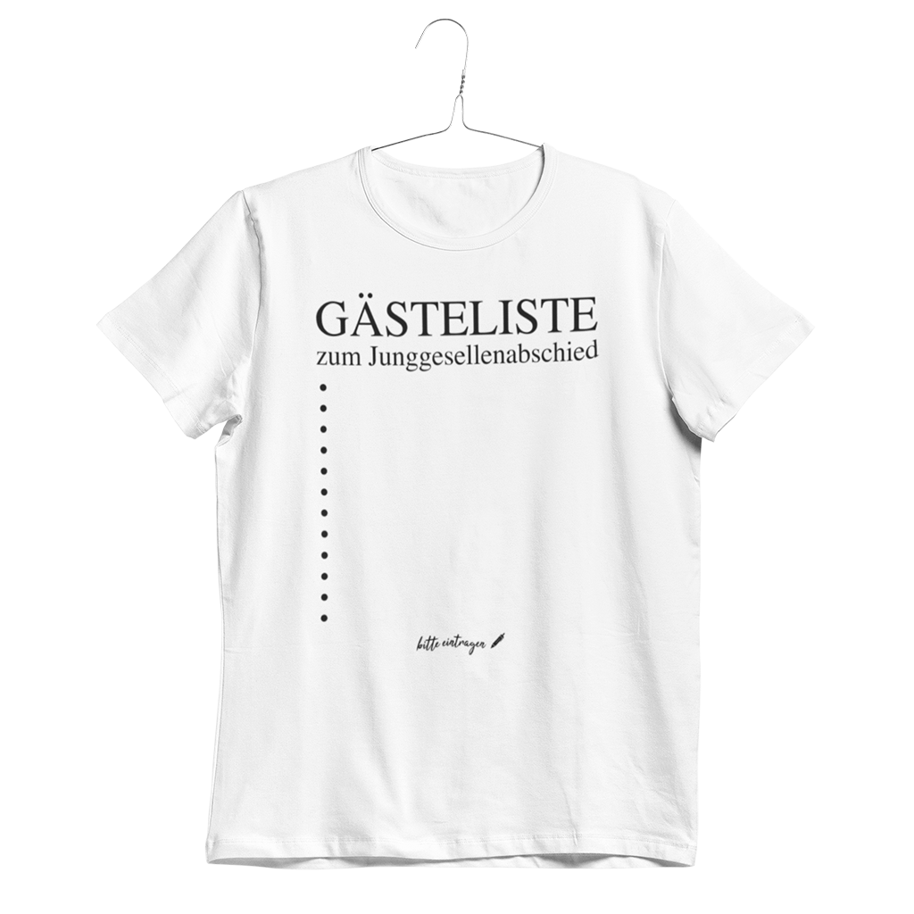 23.1 JGA GÄSTELISTE Bekleidung, T-shirt, Hemd